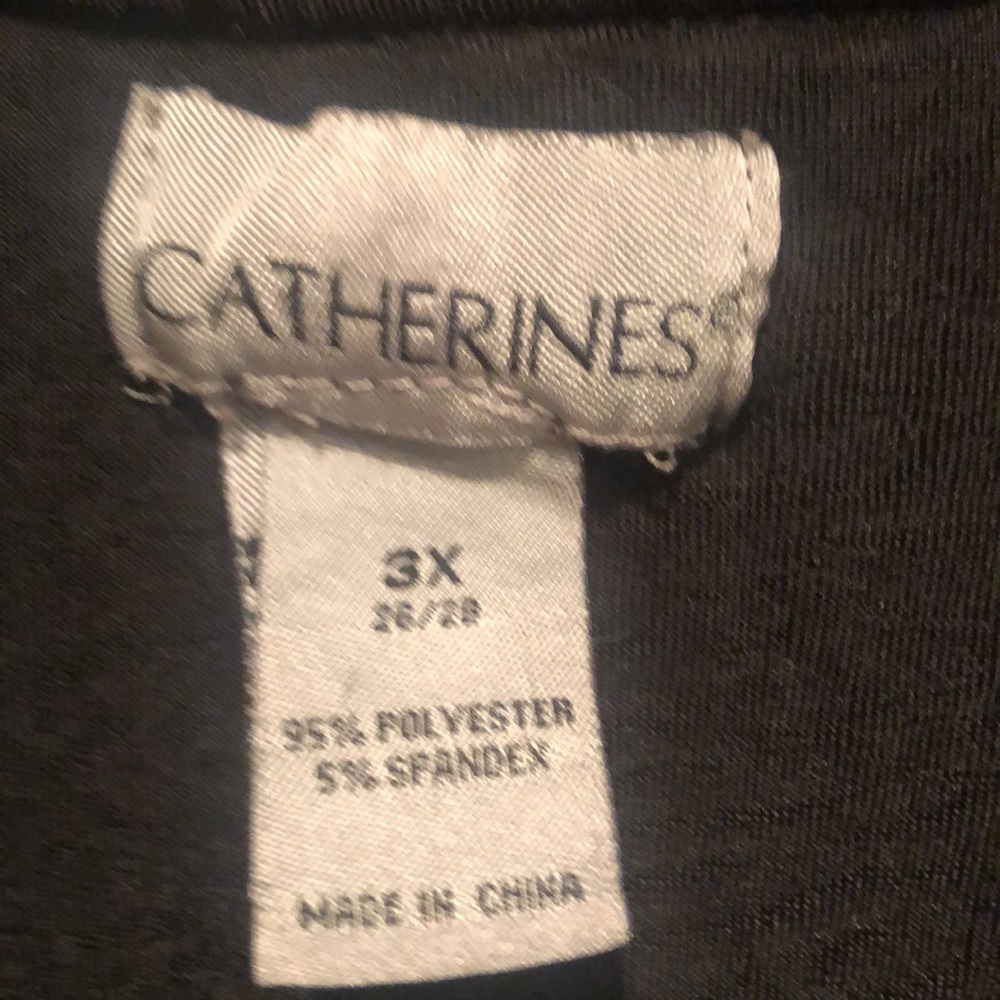 Catherines black & gold metallic cowl neck top. Size 3X - Picture 4 of 6